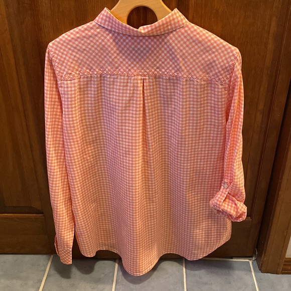 Talbots Pink Gingham Blouse - Picture 3 of 7